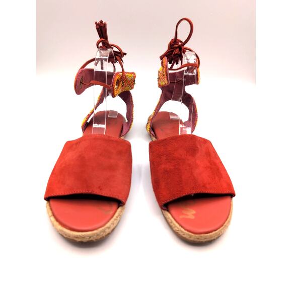 Sam Edelman | Beaded Espadrille Tie Sandals | 8.5 M - Picture 1 of 9